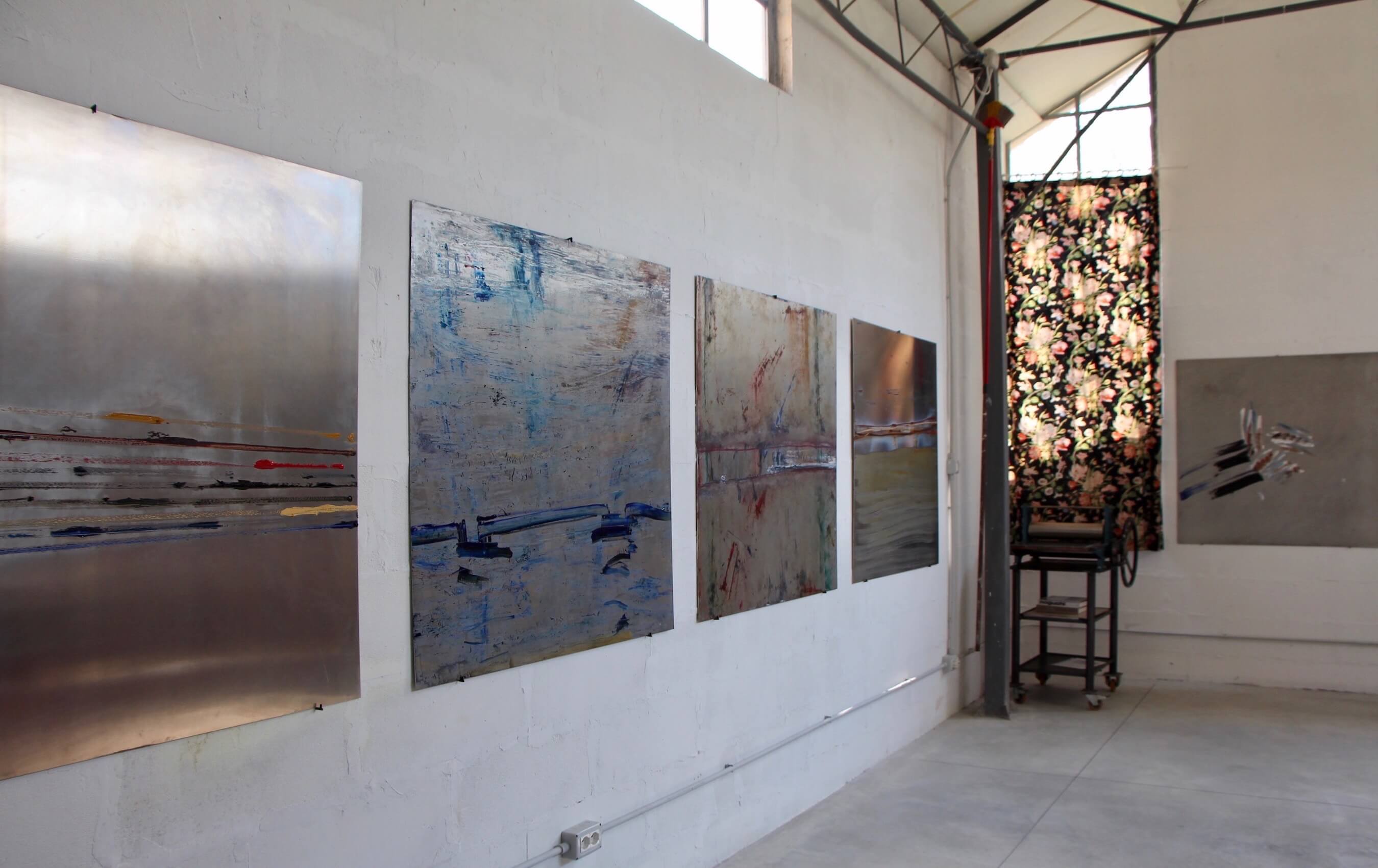 CATTAI - Personal show, 2022 Pietrasanta, Italy. Painting on steel
